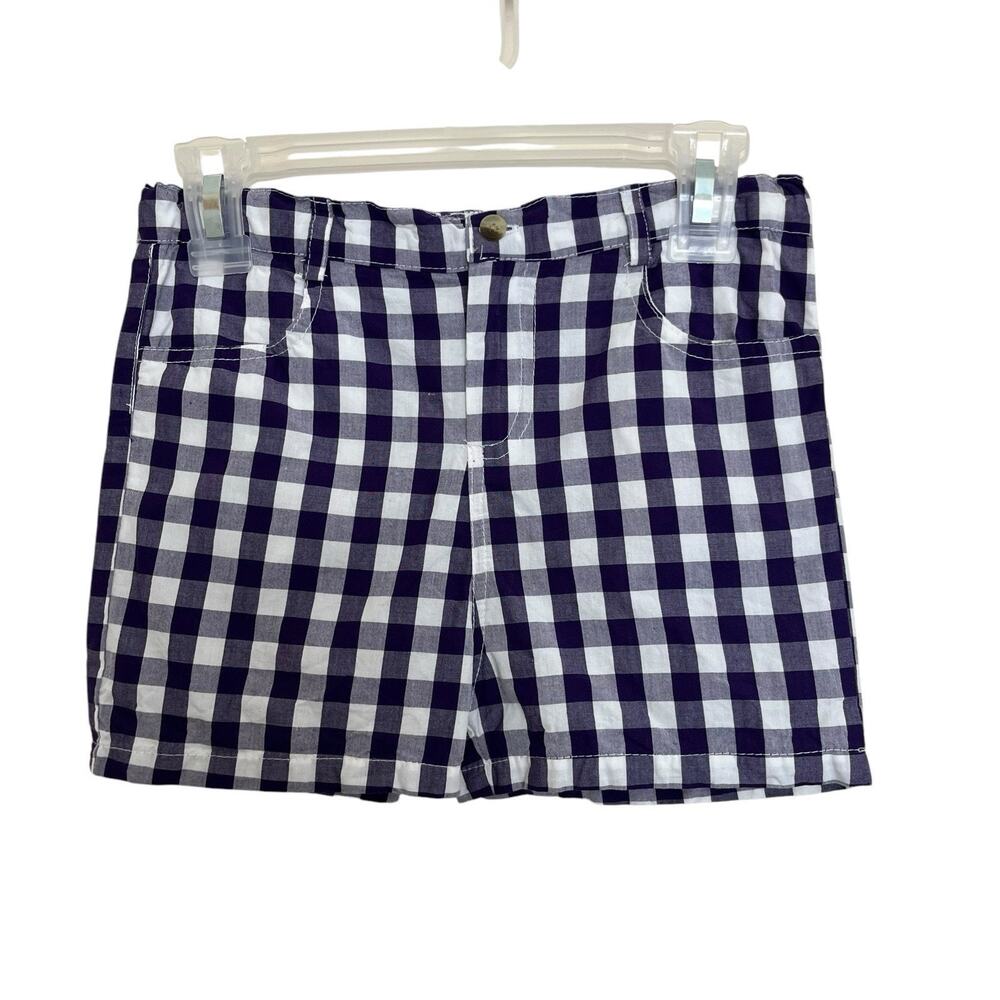 ATUN | Girls Purple & White Gingham Plaid Shorts Size 6-7